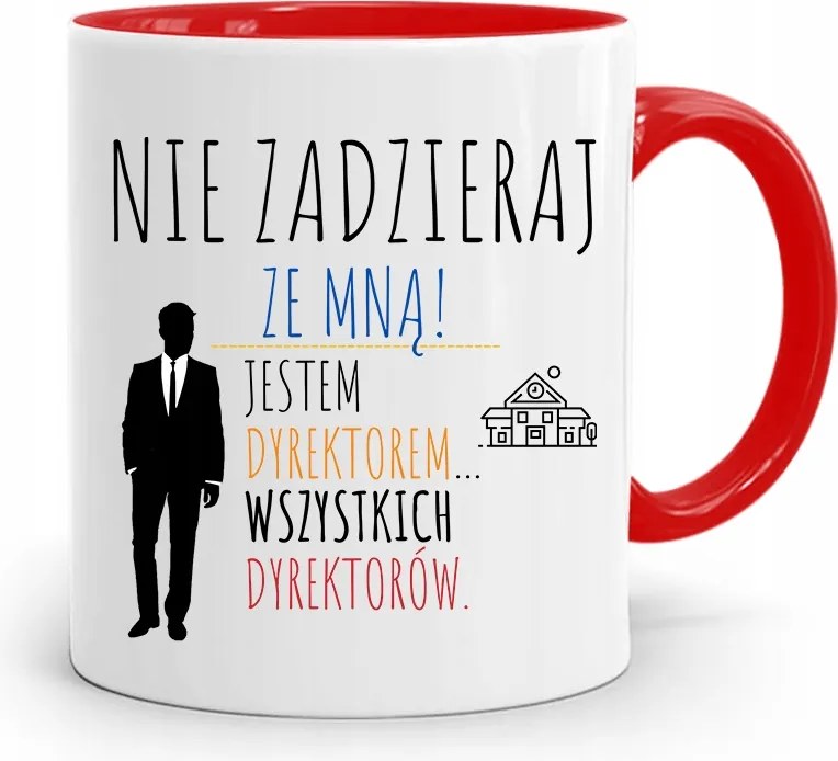 Igazgatónak Piros Bögre Ne Szórakozz Velem fényképes nyomtatással