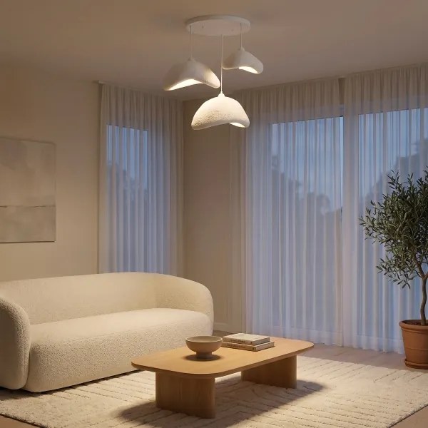 BRILAGI - WABI SABI kábeles függeszték 3xE27/40W/230V, Ø 82 cm, fehér