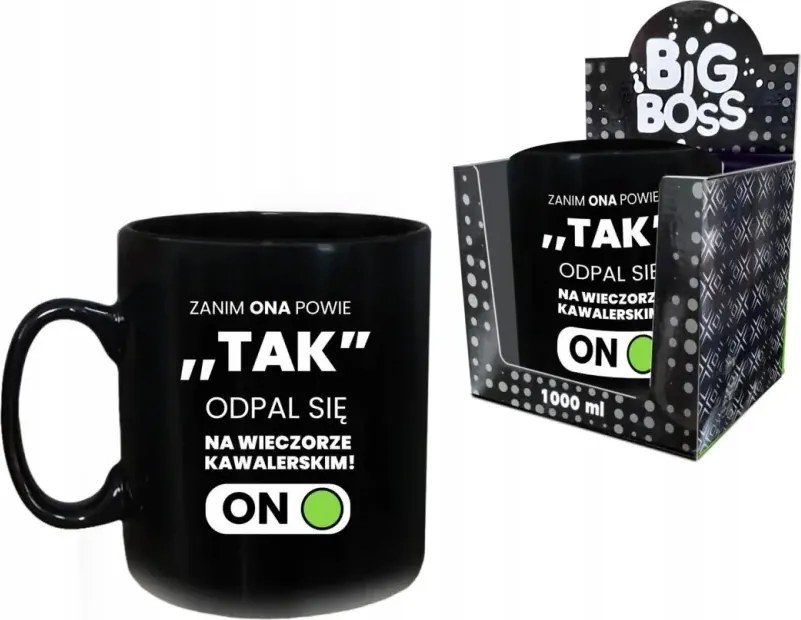 Bögre XXL Big Óriás Elegáns Ajándék Legénybúcsúra