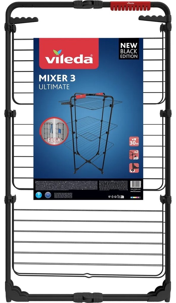 Vileda Mixer 3 ruhaszárító, 30 m, fekete