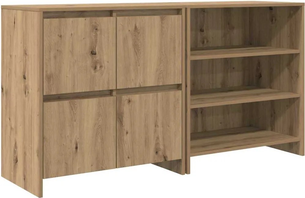 vidaXL Széf 2 pcs Artisan tölgy 70 x 41 x 75 cm Faanyag