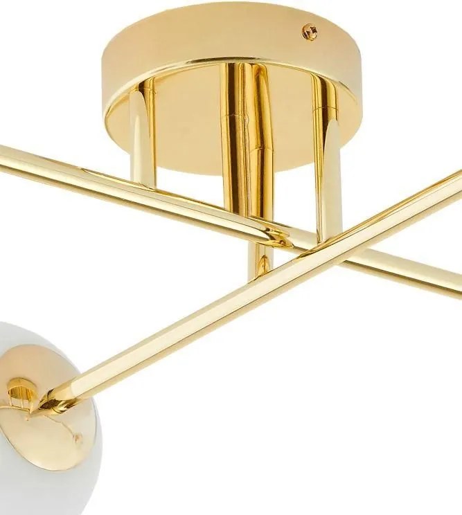 KASPA 10771405 ASTRA Glamour Mennyezeti Lámpa Fehér, Arany E14 IP20