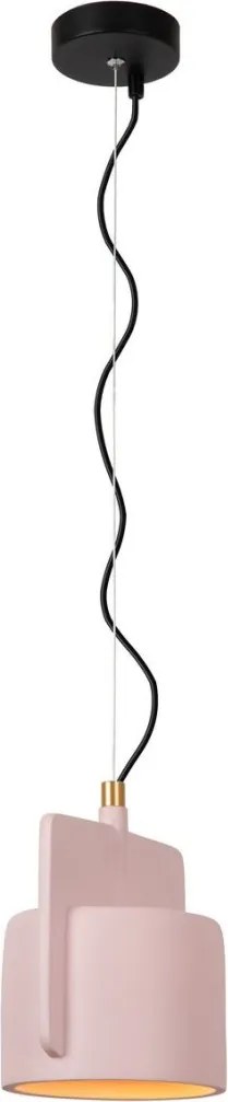 LUCIDE 44415-16-66 NINJA Modern Függesztett Lámpa Fekete, Rózsaszín E27 IP20