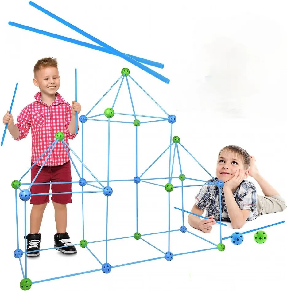 Fun Forts Várépítő Építő Készlet Gyerekeknek Világít a Sötétben Építőkészlet Azonnal