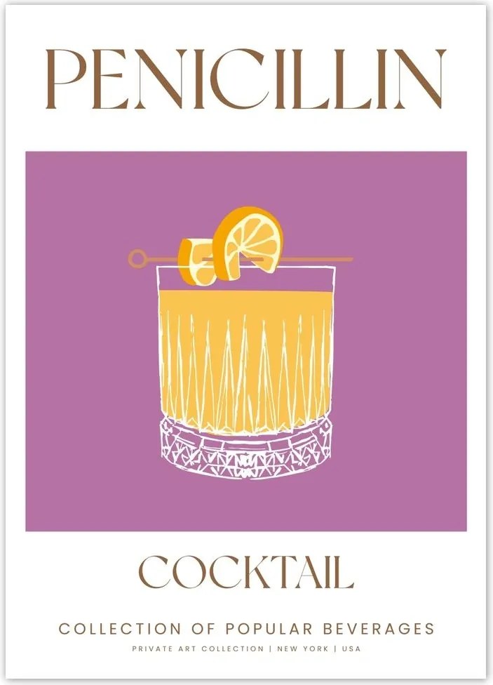 Poszterek 50x70 Penicillin ital Alkoholos koktél