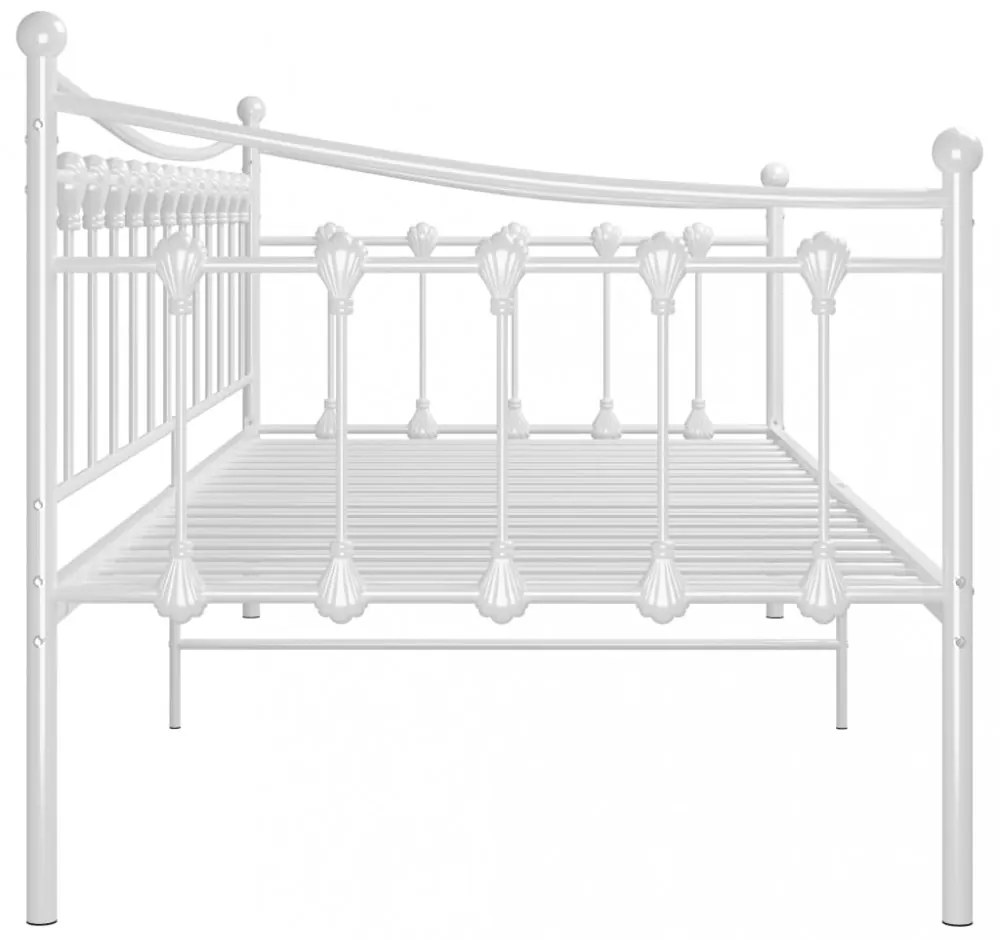 fehér fém kanapéágykeret 90 x 200 cm