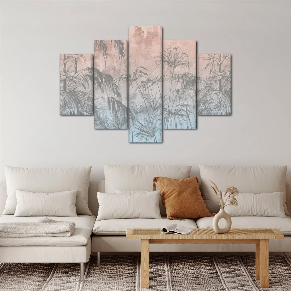 Kép - Trópusi növények a falon (150x105 cm)