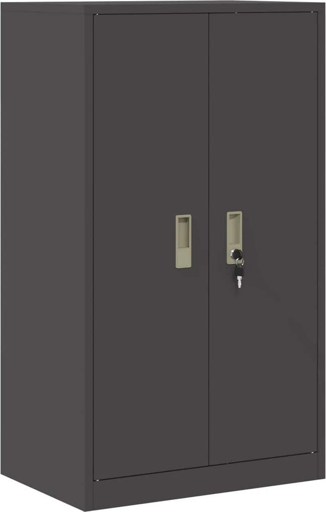 vidaXL Tárolószekrény Fekete 60 x 40 x 105 cm Acél