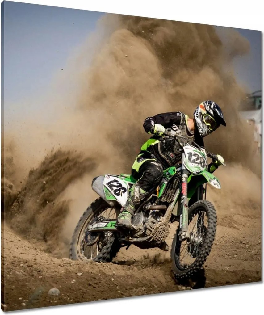 Vászonkép 80x80 MotoCross Motorkerékpár Motor