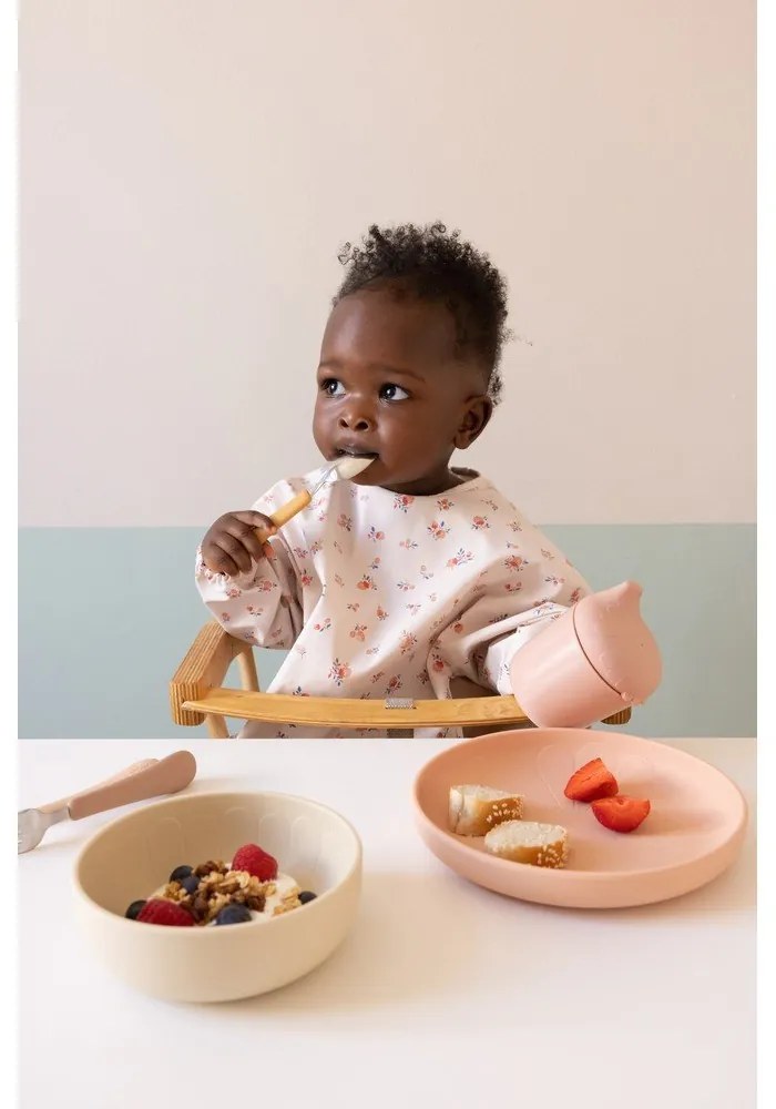 Okkersárga-terrakotta színű szilikon gyerek evőeszköz szett 3 db-os Tuscany Mix – Cam Cam Copenhagen