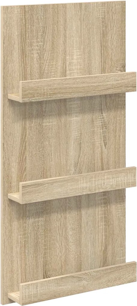 vidaXL Magazin állvány polcokkal Sonoma tölgy 51 x 11 x 102 cm Faanyag