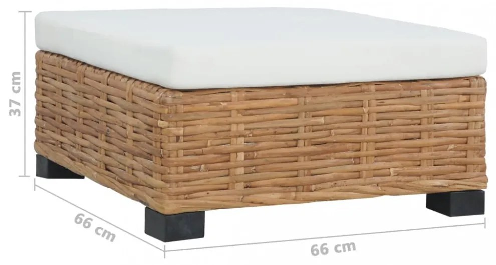természetes rattan lábtartó párnával