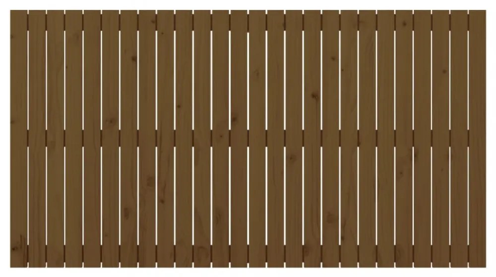 mézbarna tömör fenyőfa fali fejtámla 166x3x90 cm