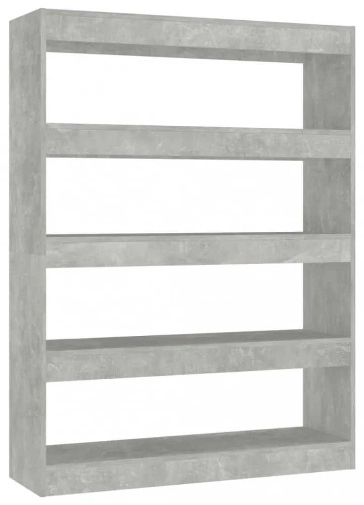 betonszürke könyvszekrény/térelválasztó 100 x 30 x 135 cm