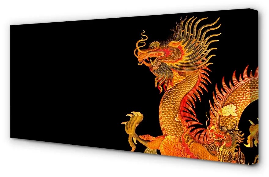 Canvas képek Japán arany sárkány 125x50 cm