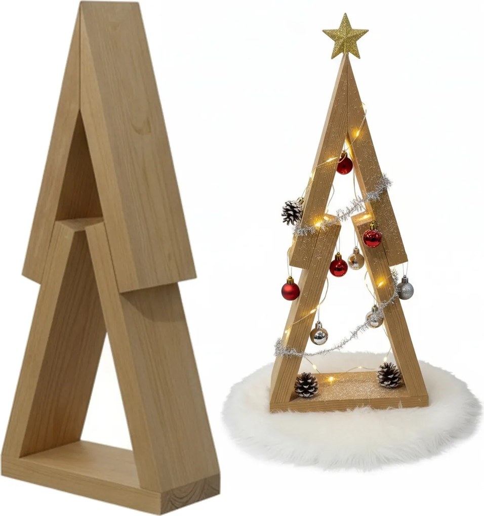 Karácsonyfa Fa Állvány 36cm Karácsonyi Alap Kompozíció L