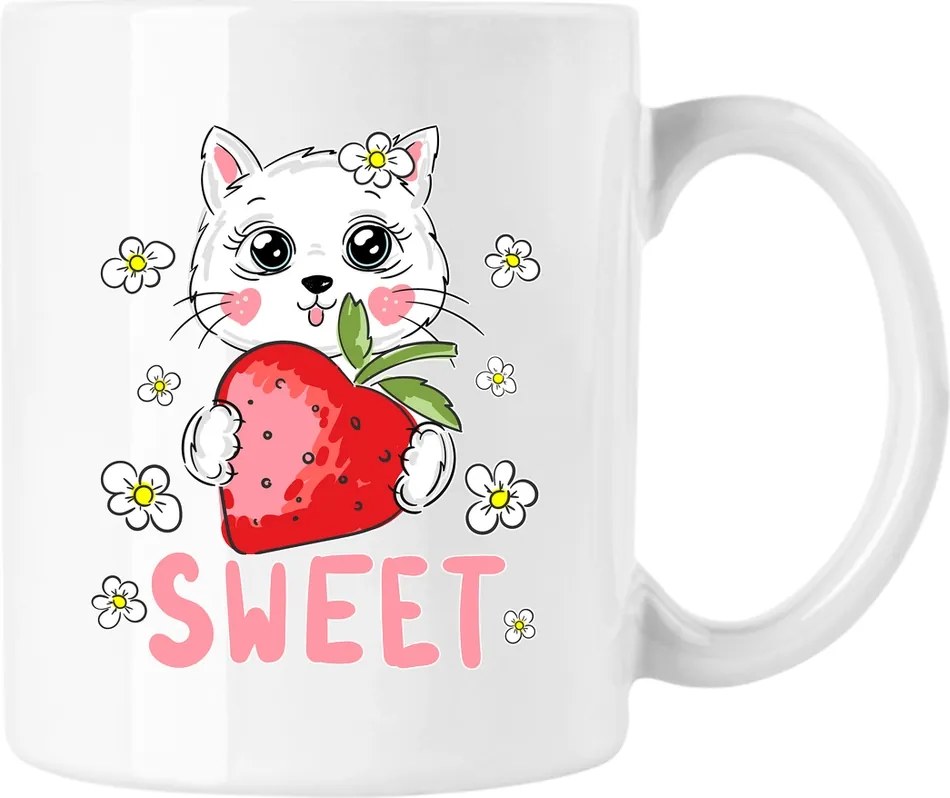 Bögre Cica Sweet Kedves Fehér 330ml