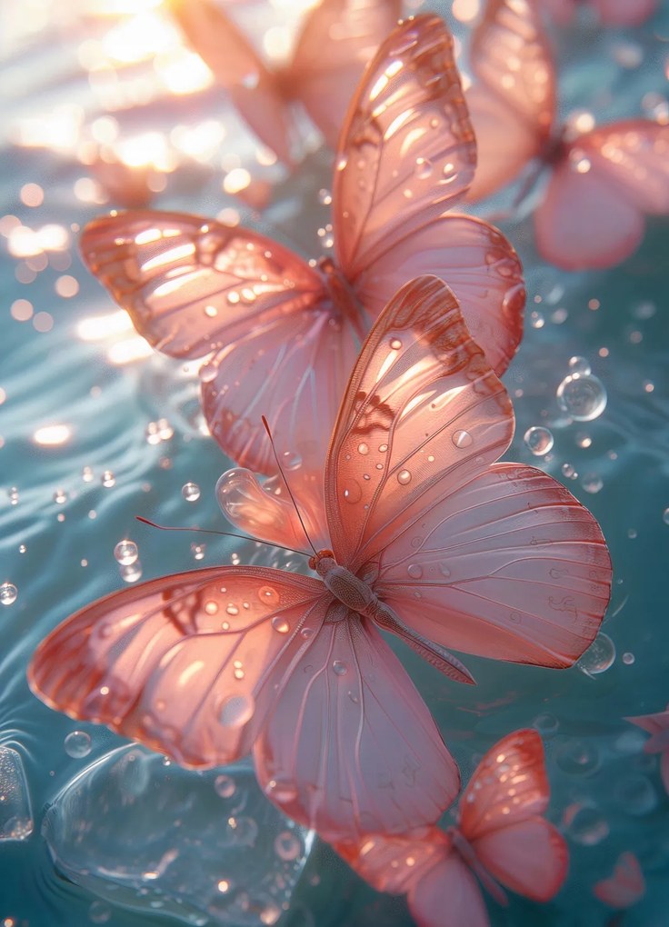 Poszter 20,5x28,4cm Fényes pillangók