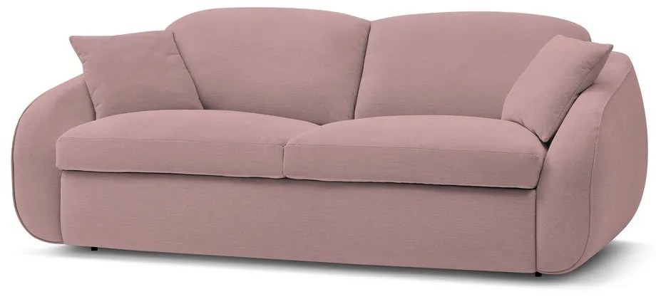 Világos rózsaszín kinyitható kanapé 235 cm Cezanne – Bobochic Paris