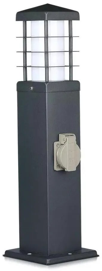 Kültéri lámpa aljzatokkal 1xE27/13W/230V IP44