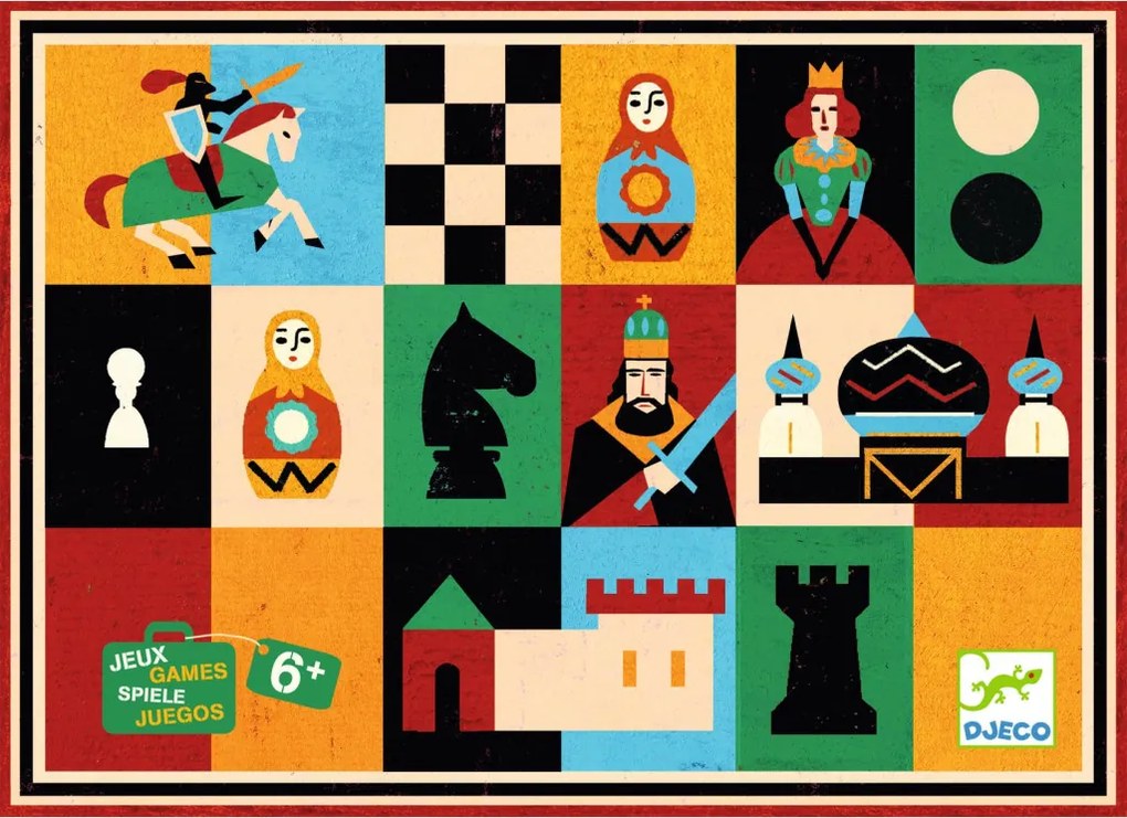 Társasjáték klasszikus - Sakk, Kínai sakk és Dáma - Chess+Checkers