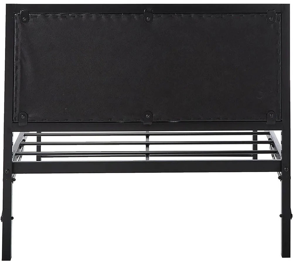 Hanna fém ágykeret ajándék ágyráccsal, több méretben és színben-Fekete 90x200 cm-es-fekete