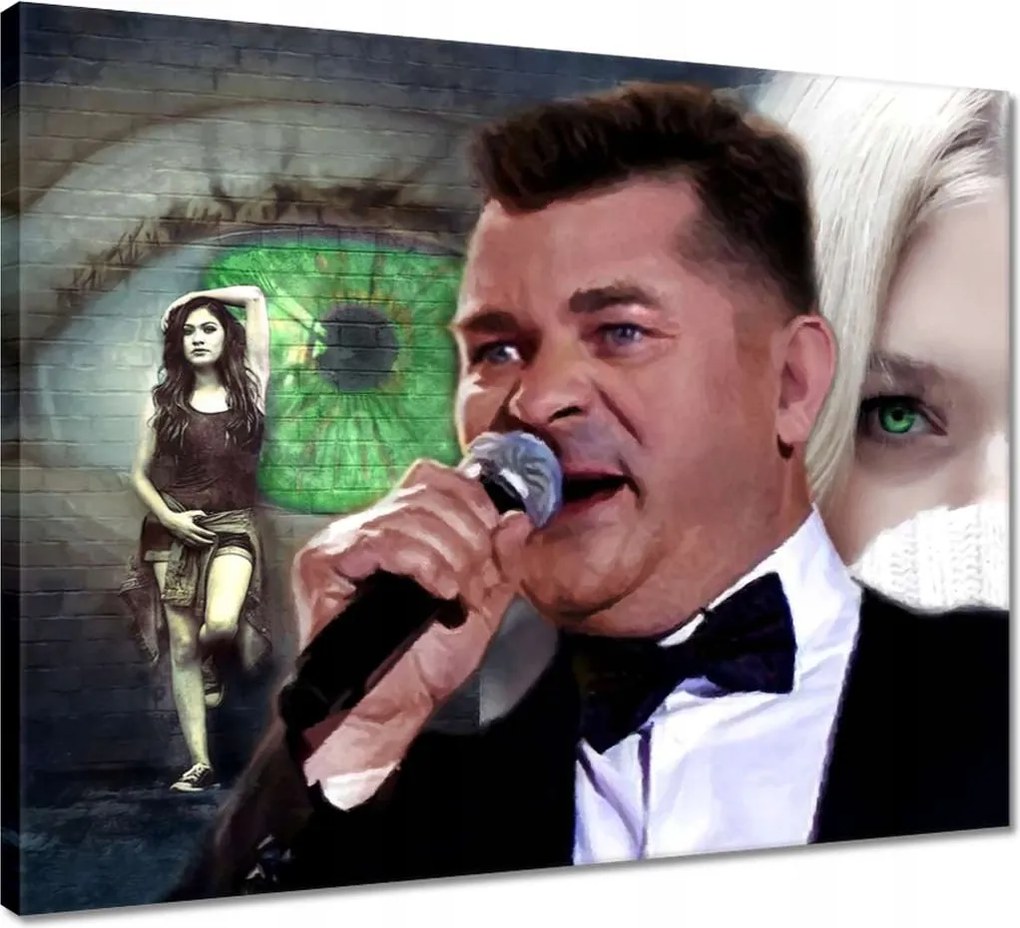 Vászonkép 50x40 Zöld szemek Zenek Előadás