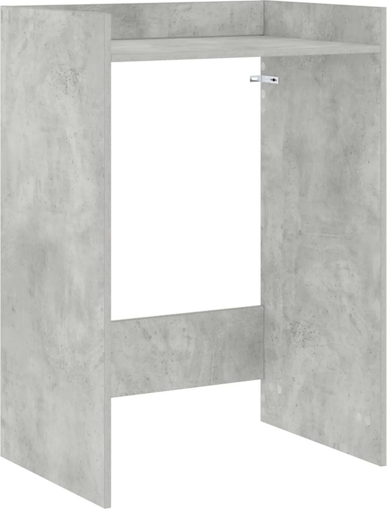 vidaXL Mosógép Szekrény tárolóval Beton 67,5 x 48 x 97 cm Faanyag