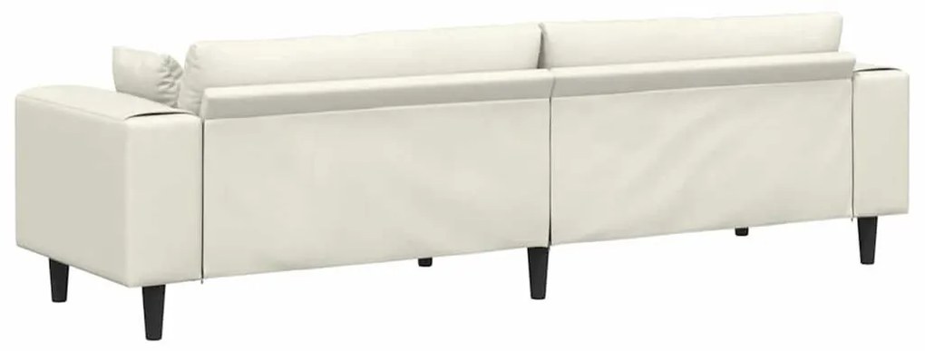 Bársony Kanapé párnával Krém 208 cm Bársony