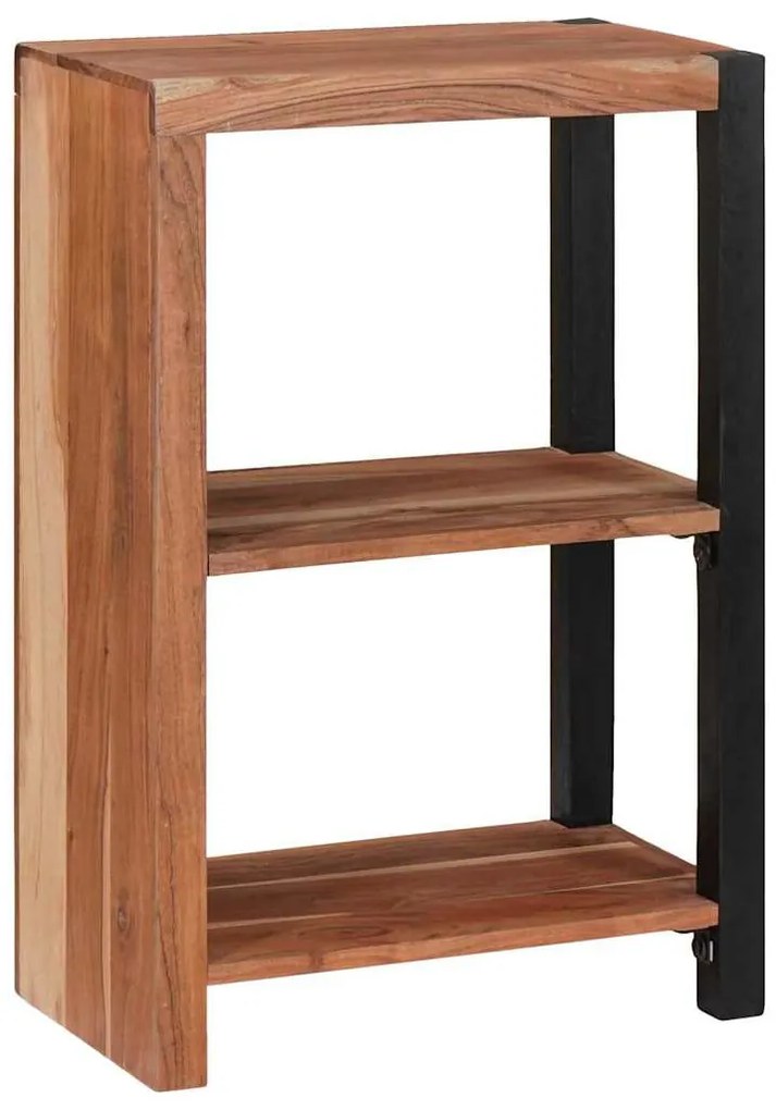 Könyvszekrény Barna, Fekete 50 x 30 x 75 cm Tömör Akácfa