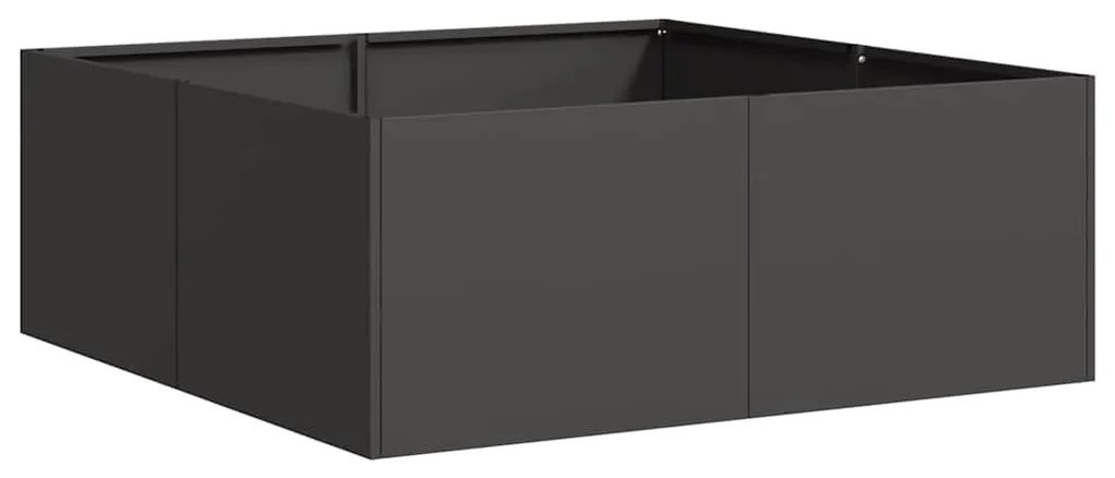 ültetvény fekete 80x80x30 cm acél