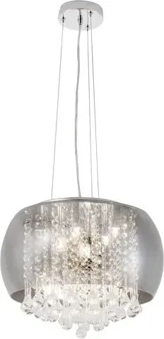 Beltéri függeszték g9 40w króm/füstszínű üveg ninelle