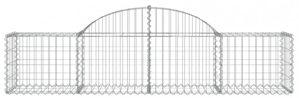 14 db íves horganyzott vas gabion kosár 200x50x40/60 cm