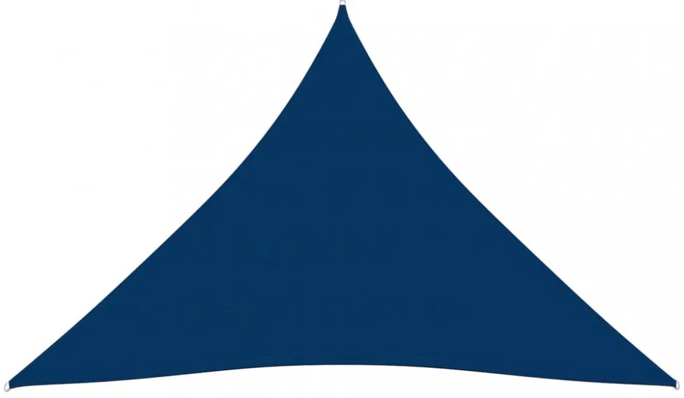 kék háromszögű oxford-szövet napvitorla 4,5x4,5x4,5 m