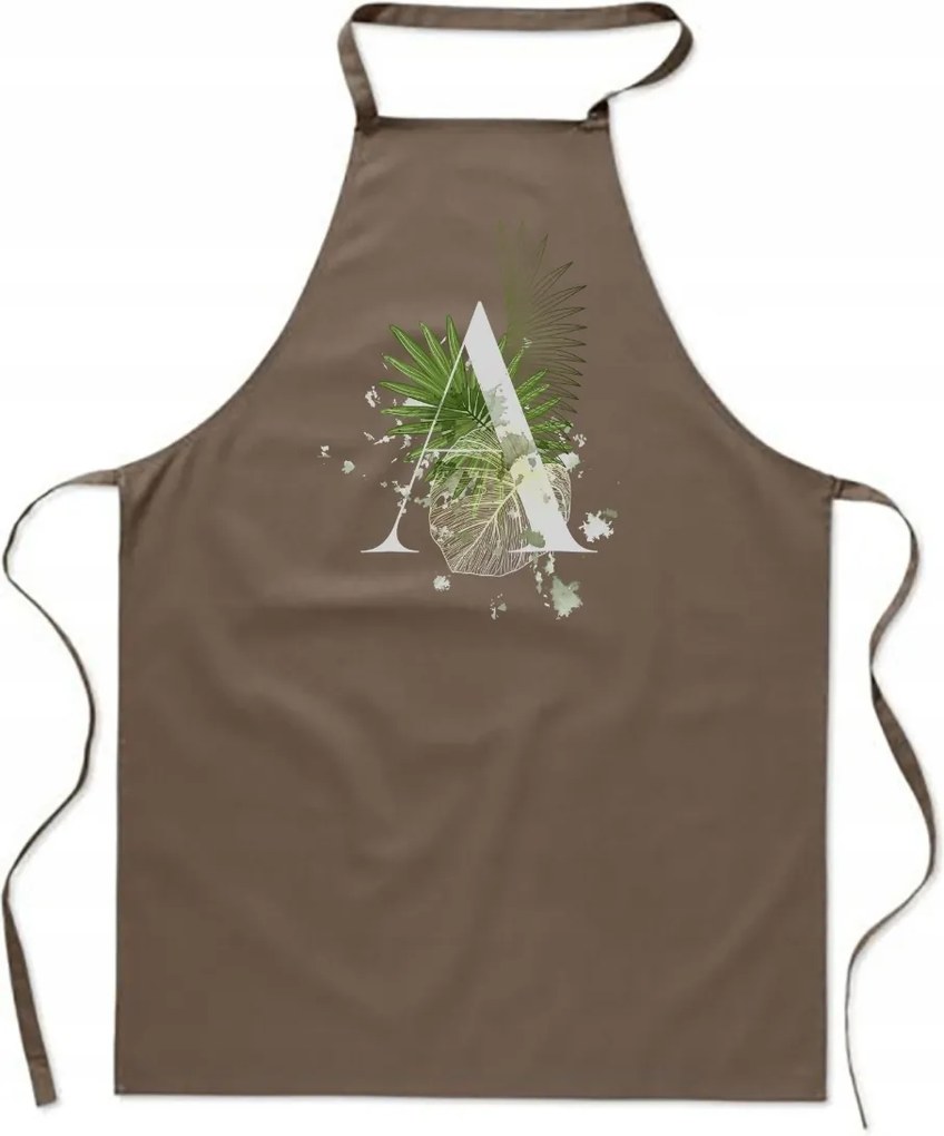 Konyhai Kötény Bézs A Betűvel A név Amelia Ania Alan Adam FA_414_b