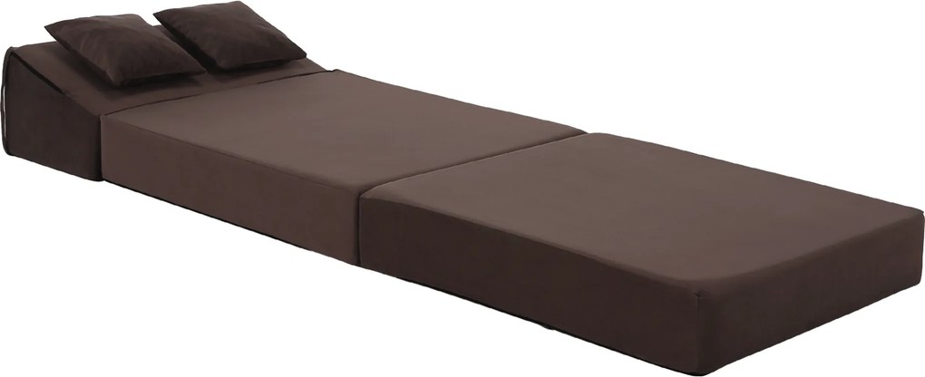 Összecsukható matrac/fotel, 2v1, barna Taupe, PELOS
