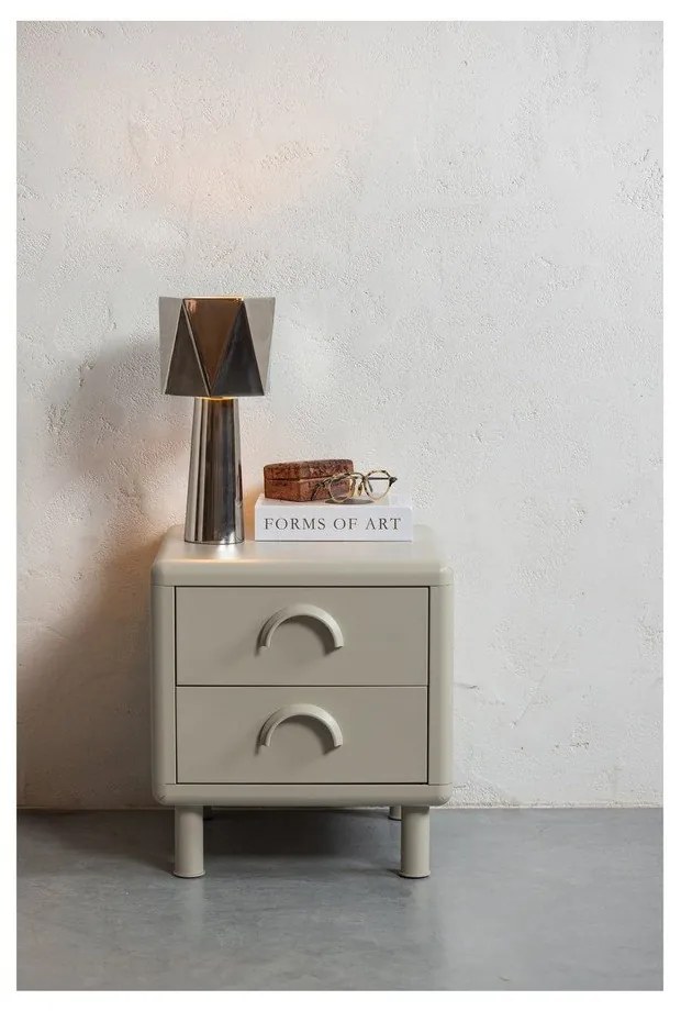 Bézs fém éjjeliszekrény Rune – WOOOD