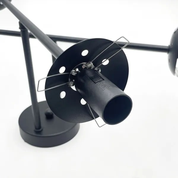 Brilagi - MALIVA felületre szerelhető csillár 4xE14/15W/230V fekete/átlátszó