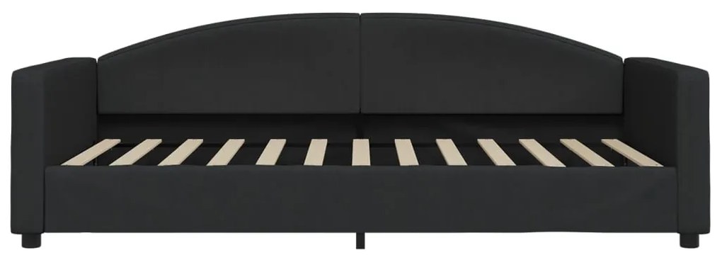 fekete szövet kanapéágy 100 x 200 cm