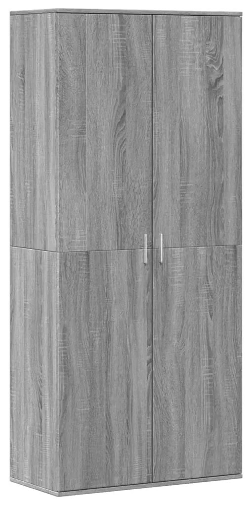 szürke sonoma színű szerelt fa cipősszekrény 80 x 39 x 178 cm