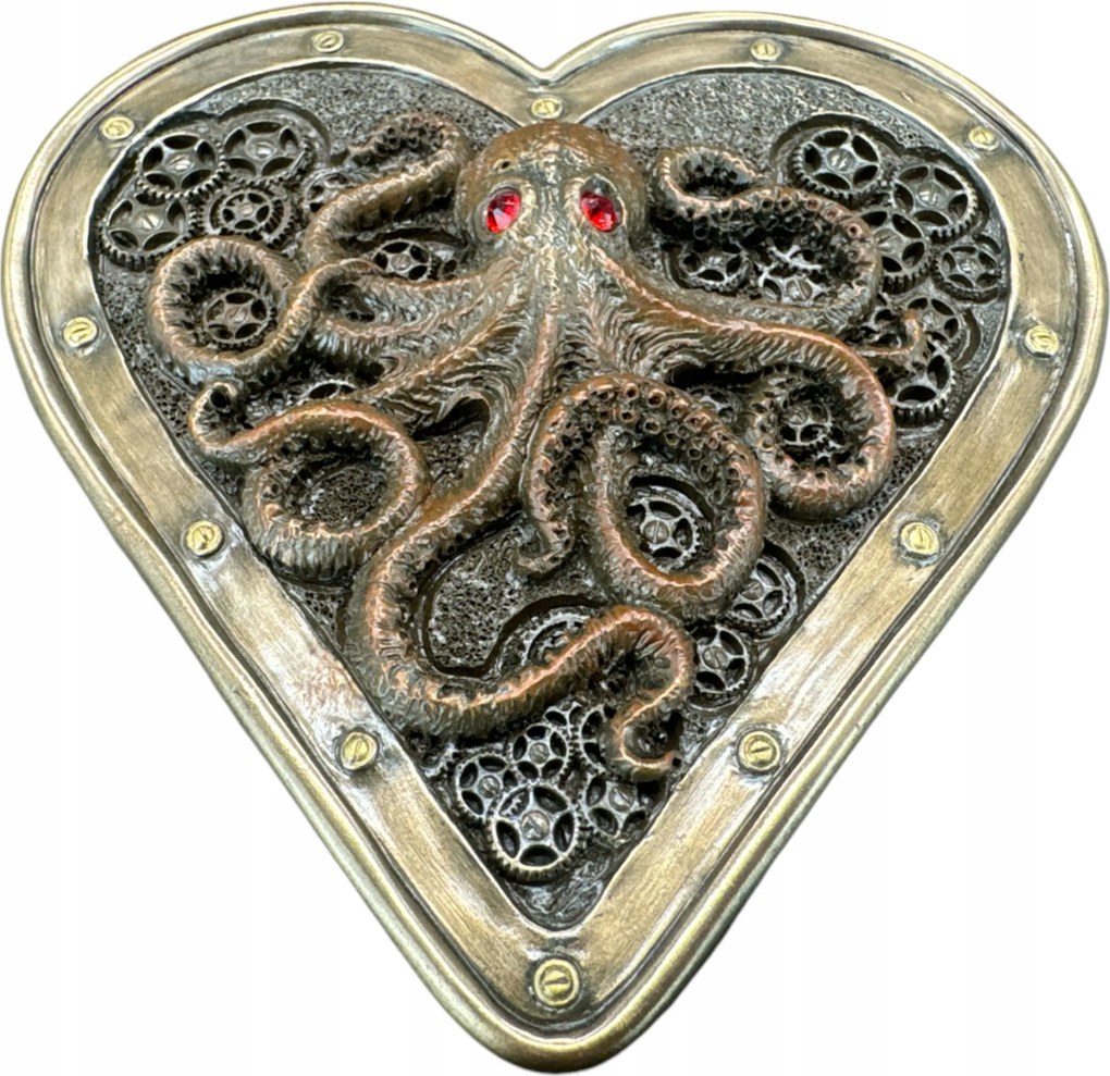 Ajándék szobor Szív alakú doboz polip Veronese WU77295A4
