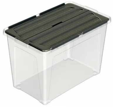 Többdobozos, fedeles Eco 48 l , fekete fedéllel, 48 l