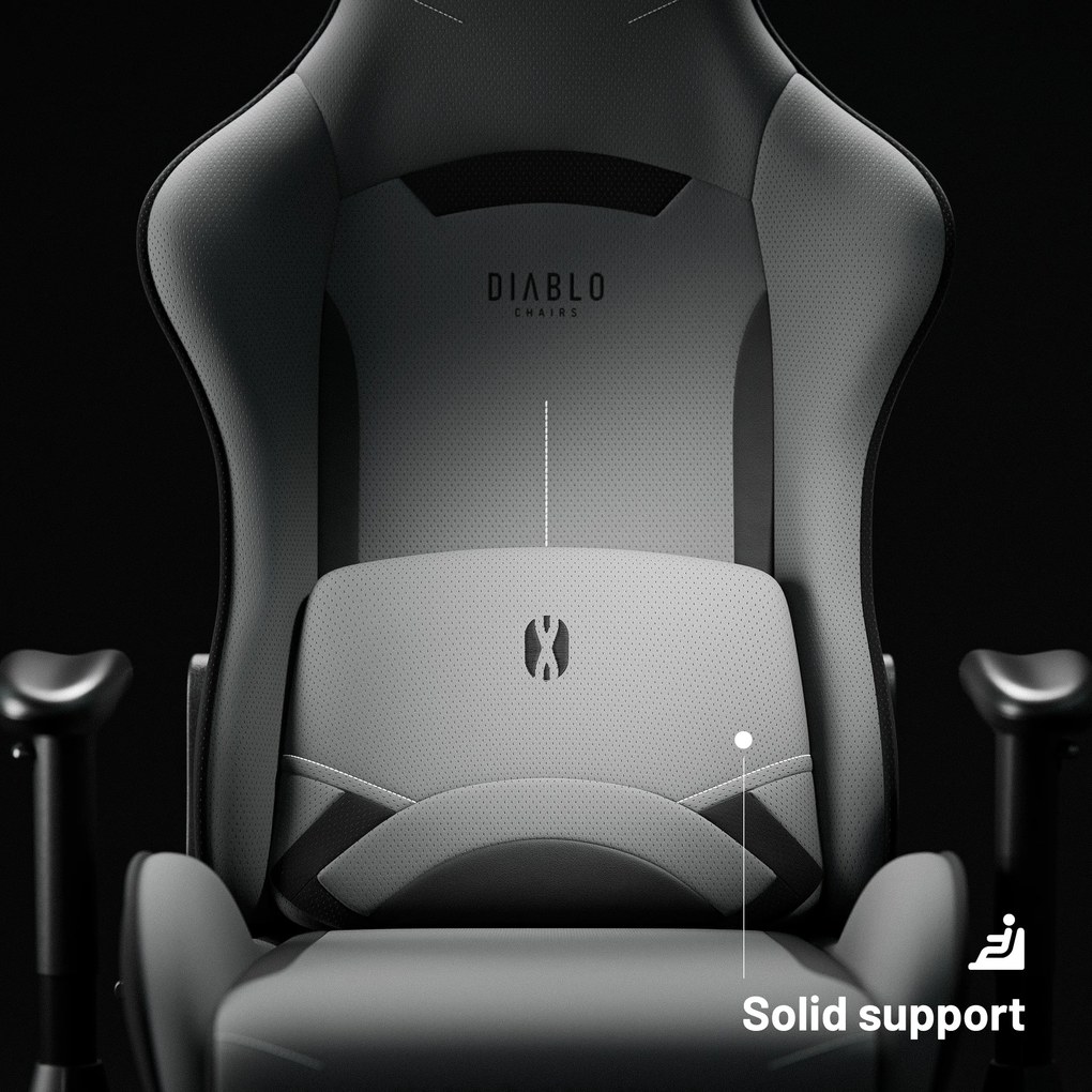 Gamer szék szövet Normal Size, szürke: Diablo X-Starter