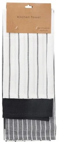 konyharuha kék, 45 x 70 cm, 3 db-os szett