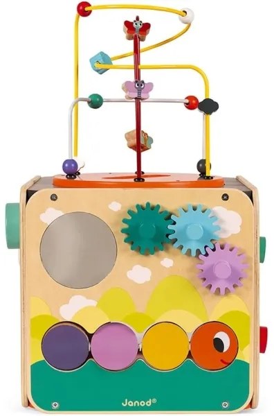 Janod - Interaktív blokk labirintussal MULTI ACTIVITY