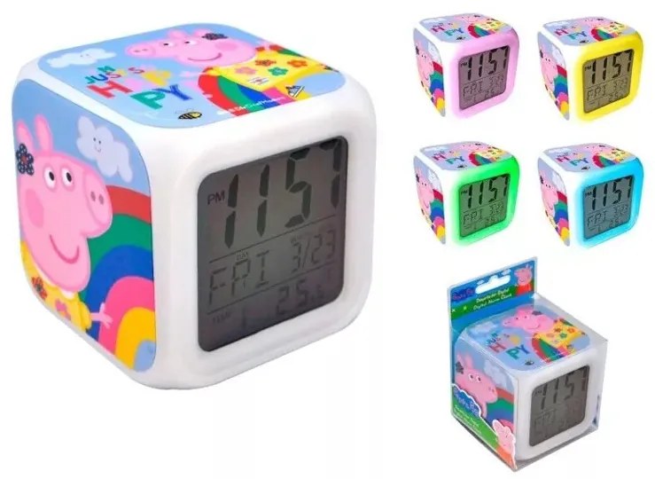 Peppa malac Rainbow digitális ébresztőóra