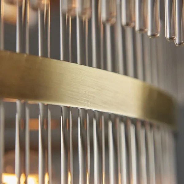 Endon 112793 - Csillár láncon MARIETTA GRAND 21xE14/6W/230V réz/átlátszó