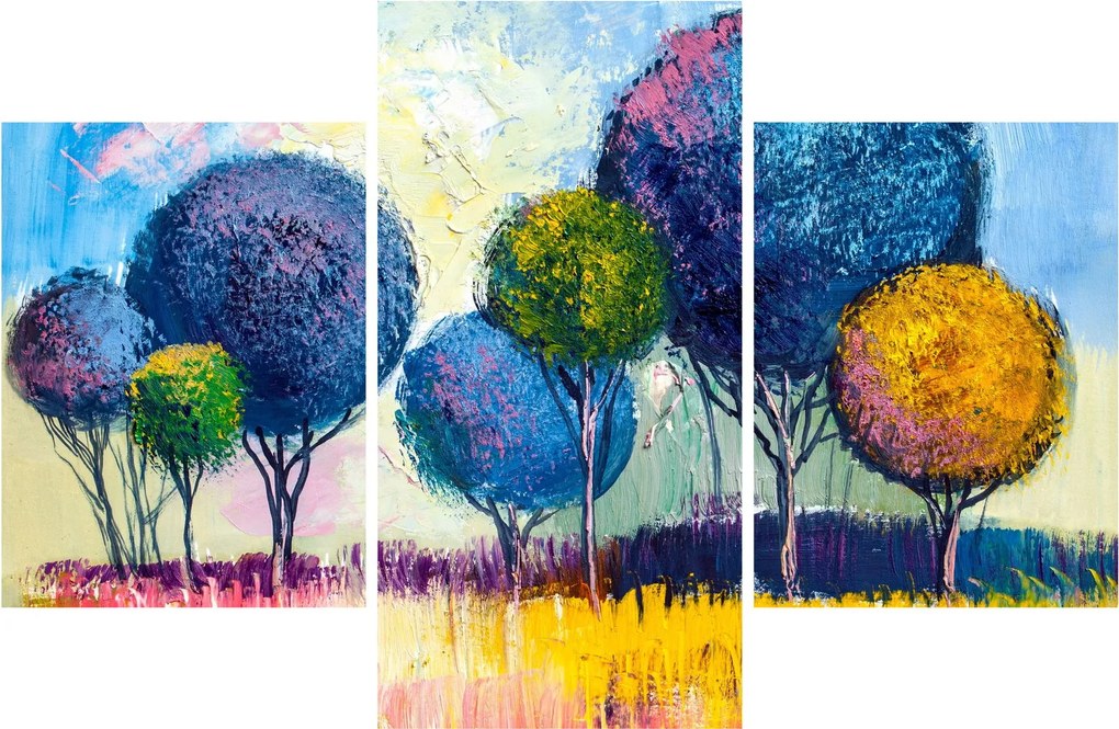 Kupolafák képe, olajfestmény (90x60 cm)