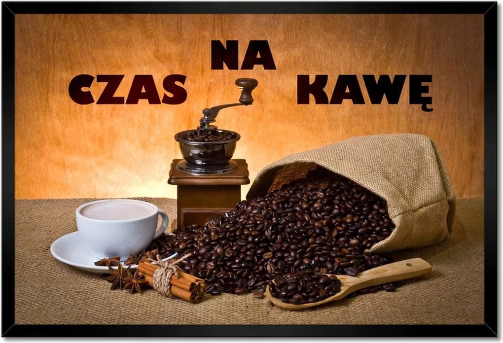 Poszterek keretben 60x40 Kávé Itt a kávé ideje