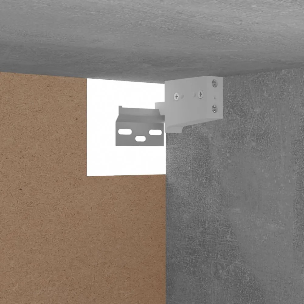 betonszürke szerelt fa ruhásszekrény 100 x 32,5 x 35 cm